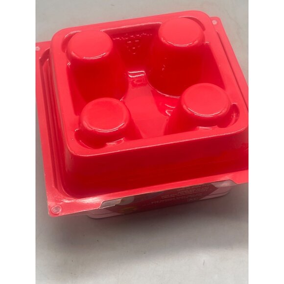 Egglettes hard-boiled egg without shell set of 4 crack boil pop red white READ N - Picture 3 of 6